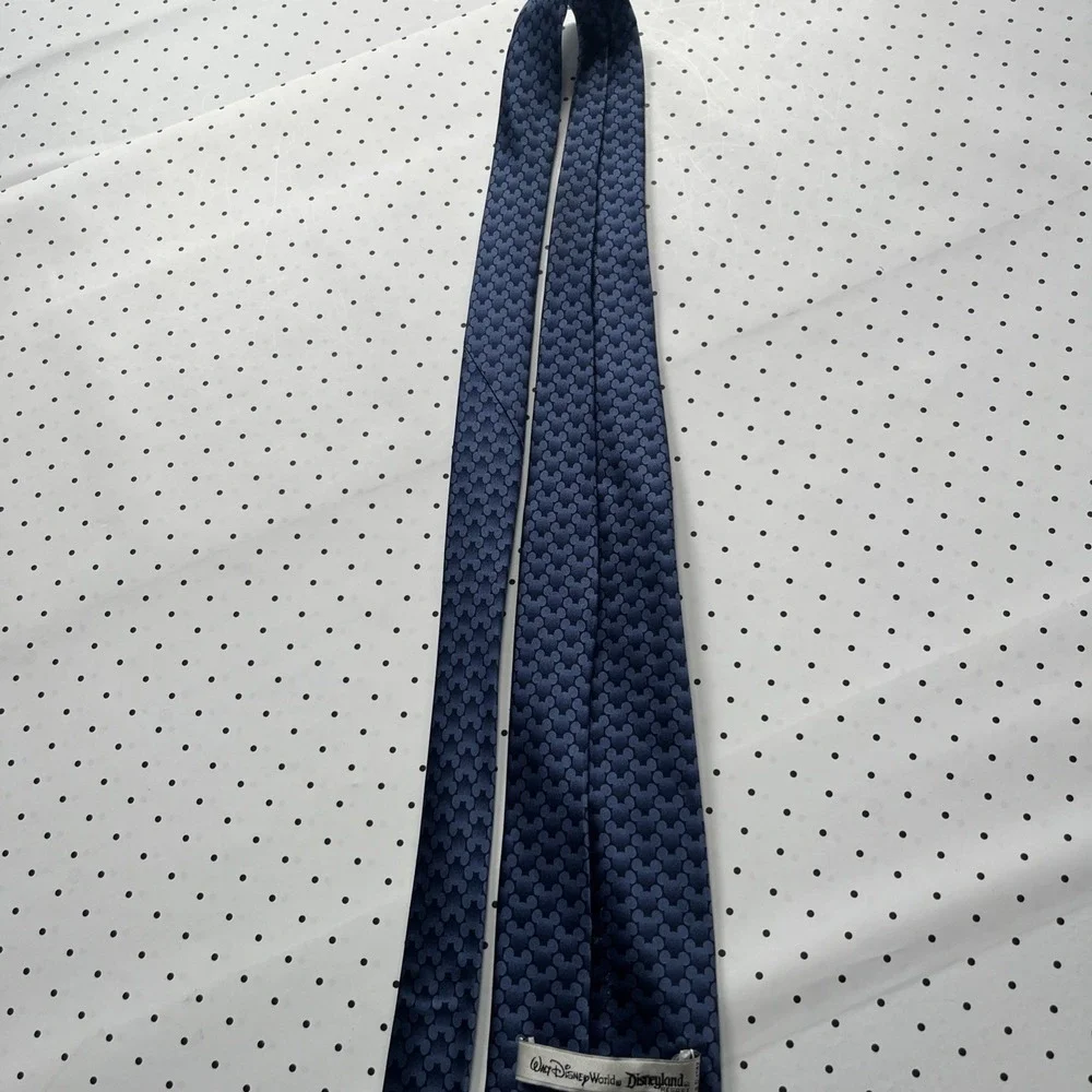 Disney Parks‎ Mickey Mouse Woven Silk Necktie Blue Walt Disney World Disneyland